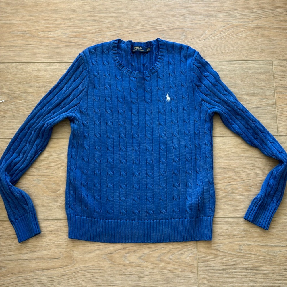 Polo Ralph Lauren 100% Cotton Cable Knit Sweater Womens Size L